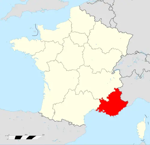 Localisation Provence-Alpes-Côte d'Azur